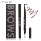 FOCALLURE New Waterproof 3 Colors Eye Brow Eyeliner Eyebrow Pen Pencil with Brush Makeup Cosmetics Tools