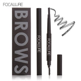 FOCALLURE New Waterproof 3 Colors Eye Brow Eyeliner Eyebrow Pen Pencil with Brush Makeup Cosmetics Tools