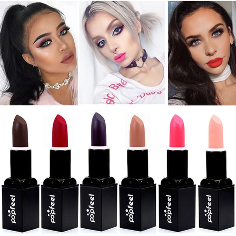 POPFEEL Brand Women Lip Pigment Makeup Long Lasting 8 Color Cosmetic Lip Tattoo Red Rose Matte Lipstick Waterproof Makeup