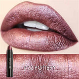 FOCALLURE New 8 Metallic Lip Colors Sexy Party Lip Color Lip Stick Matte Lip Gloss Long-lasting Lipsticker