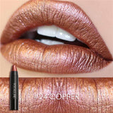 FOCALLURE New 8 Metallic Lip Colors Sexy Party Lip Color Lip Stick Matte Lip Gloss Long-lasting Lipsticker