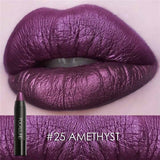FOCALLURE New 8 Metallic Lip Colors Sexy Party Lip Color Lip Stick Matte Lip Gloss Long-lasting Lipsticker