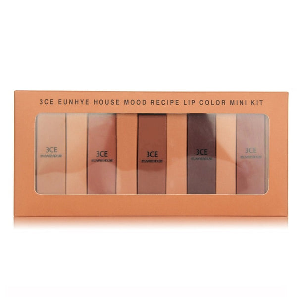 3CE EUNHYE HOUSE Lipstick Matte Lipstick Waterproof Lips Cosmetics Easy To Carry Matte Lipsticks 5 Colors In Set Hot Sale