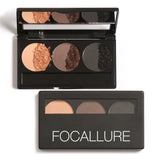 Focallure pallet palette chocolate bar 3 colors Neutral Earth Color Eyeshadow Eye Makeup Kit Set
