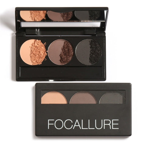 Focallure pallet palette chocolate bar 3 colors Neutral Earth Color Eyeshadow Eye Makeup Kit Set