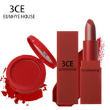 3CE Eunhye House Long-lasting Lipstick Waterproof Matte Lipsticks+ Blush Powder Nude Makeup Easy To Wear Cosmetic