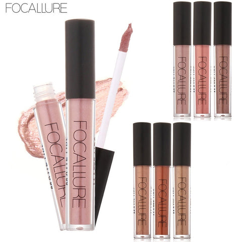 Focallure Liquid Matte Lipstick Lip Gloss Chameleon Metal Lipstick Shimmer Glitter Lip Gloss 6ML Lipgloss Lip Kit