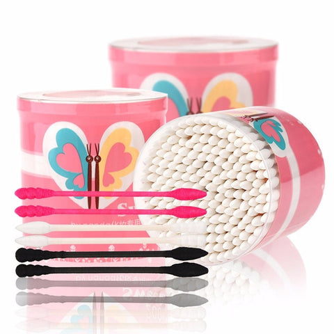 200pcs/box Disposable Cotton Swabs Makeup Tool Eyelash Extension Mini Individual Applicators Home Mascara Brush Cotton Soft Swab