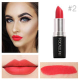 New Brand Beauty Makeup Matte Lipstick Red Lip Stick Cosmetic Waterproof FOCALLURE Nude Make Up Lote Lipstick Matte Lip Tint