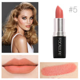 New Brand Beauty Makeup Matte Lipstick Red Lip Stick Cosmetic Waterproof FOCALLURE Nude Make Up Lote Lipstick Matte Lip Tint