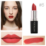 New Brand Beauty Makeup Matte Lipstick Red Lip Stick Cosmetic Waterproof FOCALLURE Nude Make Up Lote Lipstick Matte Lip Tint