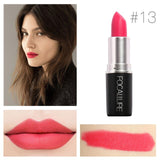 New Brand Beauty Makeup Matte Lipstick Red Lip Stick Cosmetic Waterproof FOCALLURE Nude Make Up Lote Lipstick Matte Lip Tint