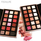 FOCALLURE 18 Colors Eyeshadow Makeup Shimmer Matte Pigment Eye Shadow Cosmetics Mineral Nude Glitter Eye Palette of Shades