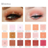 FOCALLURE 18 Colors Eyeshadow Makeup Shimmer Matte Pigment Eye Shadow Cosmetics Mineral Nude Glitter Eye Palette of Shades