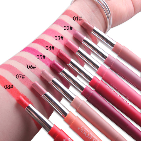 Hot Brand Lip Stick Color Cosmetics Wateproof Double Ended Long Lasting Nude Red Matte Velvet Lipstick Pencil Lot