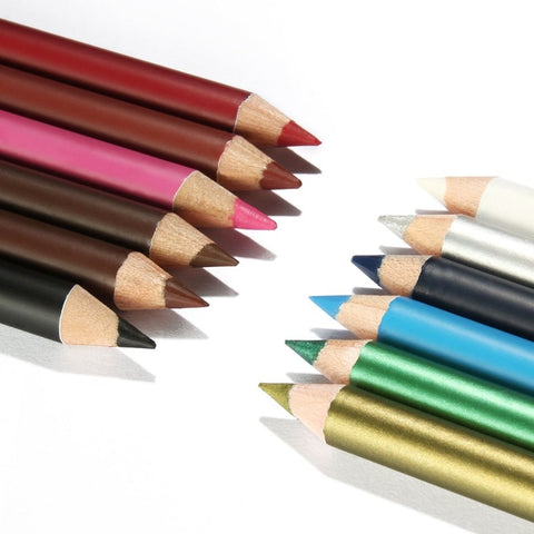 12 colors Professional Matte Lip Eye Liner Pencil Set Waterproof Long Lasting Eyeliner Pencil Eyebrow Makeup Cosmetic Tools