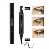 HANDAIYAN Magic 2-in-1 Dual-ended Eyeliner Makeup Stamp Waterproof Quick Dry Liquid Eyeliner Pencil Makeup Tool