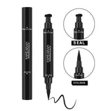 HANDAIYAN Magic 2-in-1 Dual-ended Eyeliner Makeup Stamp Waterproof Quick Dry Liquid Eyeliner Pencil Makeup Tool