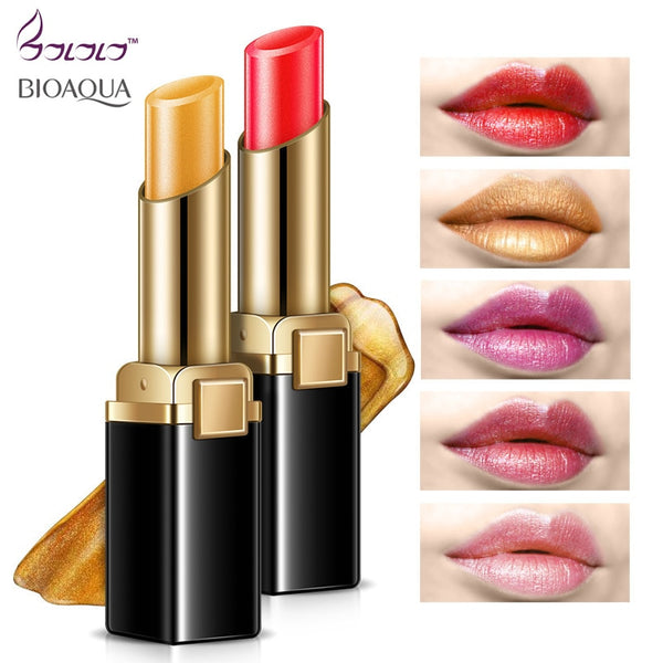 Bioaqua 5 colors Lipstick Matte Cosmetic Waterproof Long Lasting Velvet Miss Rose gold Brand Sexy Lip Matte Nude Lipstick Kits