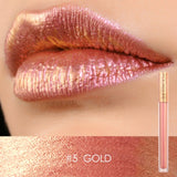 FOCALLURE 12 New Arrival Shimmer Lip Gloss Waterproof Matte Lipstick Metal Rose Golden Lip Gloss Liquid Lipstick