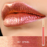 FOCALLURE 12 New Arrival Shimmer Lip Gloss Waterproof Matte Lipstick Metal Rose Golden Lip Gloss Liquid Lipstick