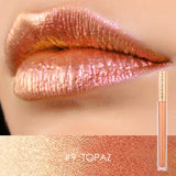 FOCALLURE 12 New Arrival Shimmer Lip Gloss Waterproof Matte Lipstick Metal Rose Golden Lip Gloss Liquid Lipstick