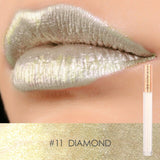 FOCALLURE 12 New Arrival Shimmer Lip Gloss Waterproof Matte Lipstick Metal Rose Golden Lip Gloss Liquid Lipstick