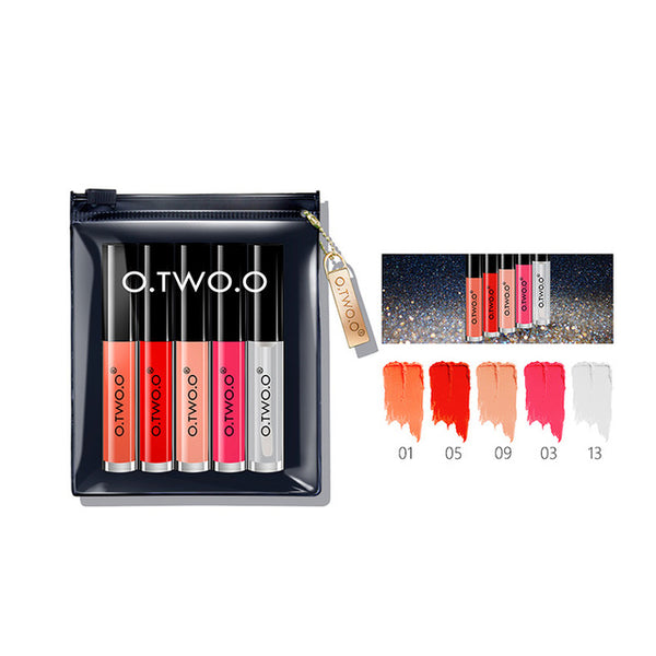 5pcs/lot Liquid Lipstick Rouge Levre Mat Lips Balm Cream Makeup Oil Matte Lipstick Lipgloss Kit Long Lasting Waterproof Soft Set