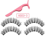 magnetic eyelashes with 3 magnetic magnets lashes natural false eyelashes magnet lash with eye lash applicator 24P-Z-3-T