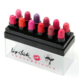 12 pcs Waterproof Long-lasting Moisture Lipstick Small Sample 12 Branches Not Decolorizing Jelly Discoloration Lipstick Makeup