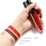 FOCALURE 3 Sexy Colors Matte Liquid Lipstick Lip Paint Matte Lipstick Waterproof Long Lasting Lip Gloss Lips C