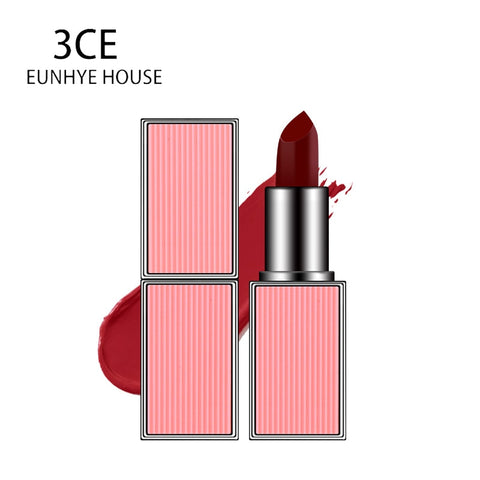 3CE EUNHYE HOUSE 10 Colors Matte Lipstick Makeup Non Drying Waterproof Long Lasting Easy to Wear Velvet Lip Stick Cosmetic