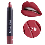 MISS ROSE Brand New Moisturizing 8 Colors Matte Lipstick Sexy Red Lips Nude Lipstick Matte Cosmetics Lip Stick Makeup Tool