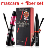 Eyelashes Makeup Mascara 3D Silk Fiber Eyelashes Lengthening Volume Waterproof Thick Curling Cosmetic Black Lash Mascara Set