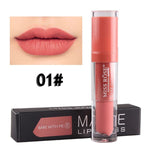 Miss Rose Waterproof Lip Gloss Matte Color Cosmetics Long Lasting Pigment Velvet Matte Metallic Nude Lipstick Liquid Makeup