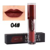 Miss Rose Waterproof Lip Gloss Matte Color Cosmetics Long Lasting Pigment Velvet Matte Metallic Nude Lipstick Liquid Makeup