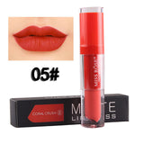 Miss Rose Waterproof Lip Gloss Matte Color Cosmetics Long Lasting Pigment Velvet Matte Metallic Nude Lipstick Liquid Makeup