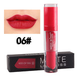 Miss Rose Waterproof Lip Gloss Matte Color Cosmetics Long Lasting Pigment Velvet Matte Metallic Nude Lipstick Liquid Makeup