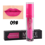 Miss Rose Waterproof Lip Gloss Matte Color Cosmetics Long Lasting Pigment Velvet Matte Metallic Nude Lipstick Liquid Makeup
