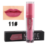 Miss Rose Waterproof Lip Gloss Matte Color Cosmetics Long Lasting Pigment Velvet Matte Metallic Nude Lipstick Liquid Makeup
