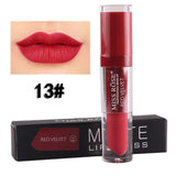Miss Rose Waterproof Lip Gloss Matte Color Cosmetics Long Lasting Pigment Velvet Matte Metallic Nude Lipstick Liquid Makeup