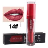 Miss Rose Waterproof Lip Gloss Matte Color Cosmetics Long Lasting Pigment Velvet Matte Metallic Nude Lipstick Liquid Makeup