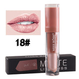 Miss Rose Waterproof Lip Gloss Matte Color Cosmetics Long Lasting Pigment Velvet Matte Metallic Nude Lipstick Liquid Makeup