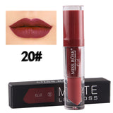 Miss Rose Waterproof Lip Gloss Matte Color Cosmetics Long Lasting Pigment Velvet Matte Metallic Nude Lipstick Liquid Makeup