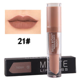 Miss Rose Waterproof Lip Gloss Matte Color Cosmetics Long Lasting Pigment Velvet Matte Metallic Nude Lipstick Liquid Makeup