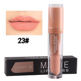 Miss Rose Waterproof Lip Gloss Matte Color Cosmetics Long Lasting Pigment Velvet Matte Metallic Nude Lipstick Liquid Makeup