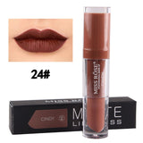 Miss Rose Waterproof Lip Gloss Matte Color Cosmetics Long Lasting Pigment Velvet Matte Metallic Nude Lipstick Liquid Makeup