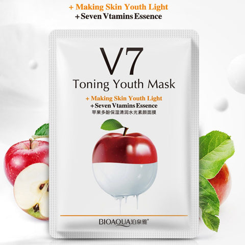 Fruit V7 Toning Youth Facial Mask Moisturizing Oil Control Hydrating Nourishing Face Mask Wrapped Mask Skin Care