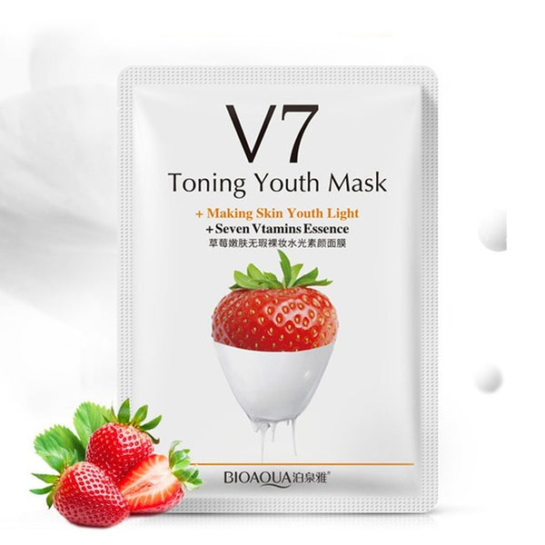 Fruit V7 Toning Youth Facial Mask Moisturizing Oil Control Hydrating Nourishing Face Mask Wrapped Mask Skin Care