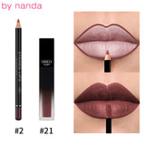 High Quality Lips Makeup Lip Gloss Lip Liner Long Lasting Waterproof Matte Lipstick Fit For Women Makeup Lipgloss Cosmetic Set